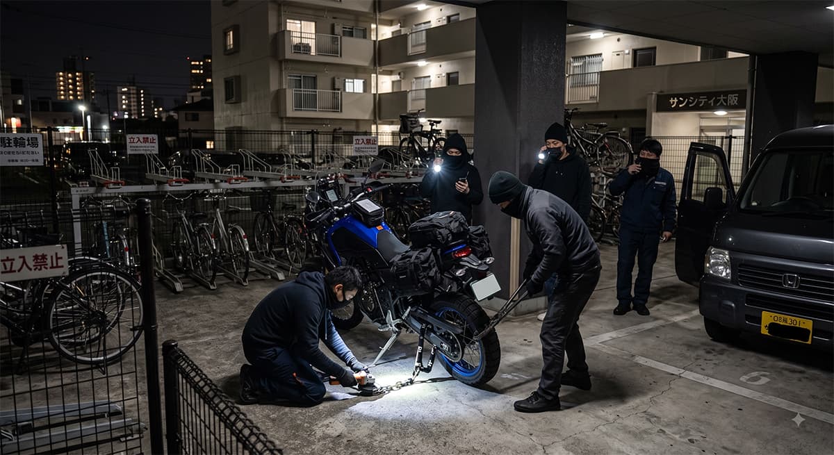 バイクの盗難|窃盗団が暗躍している