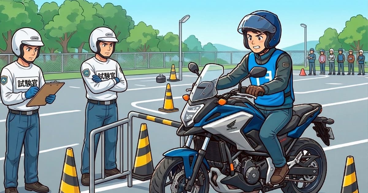 二輪免許｜卒業検定を受ける教習生