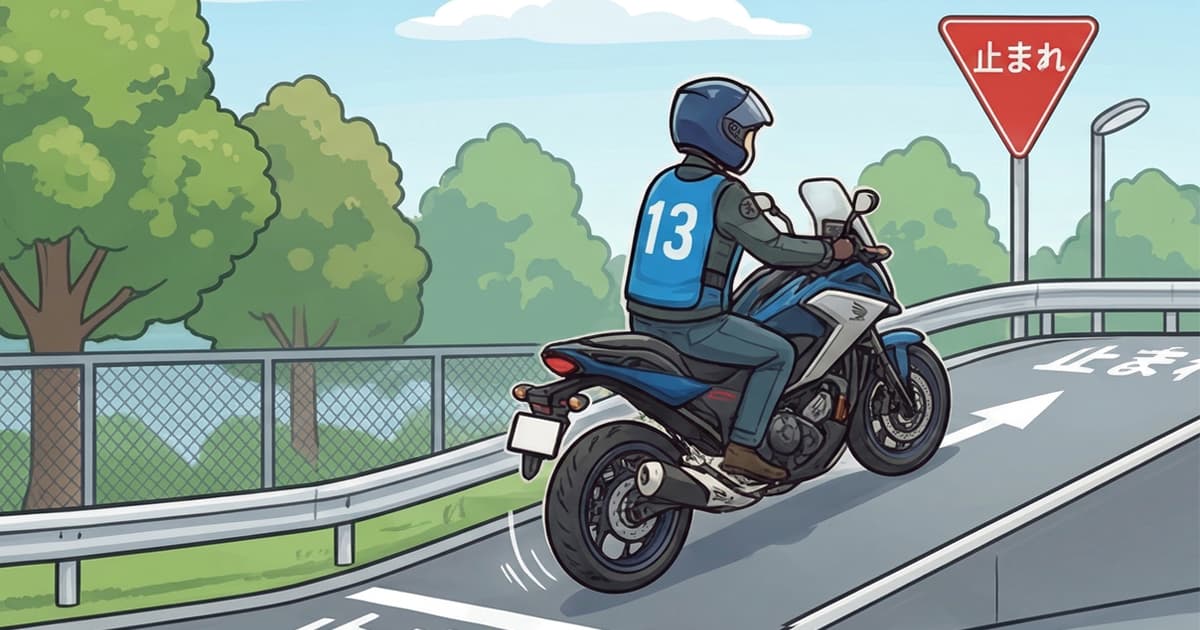 坂道発進は、上り坂で停車→発進を行うシンプルなカリキュラム