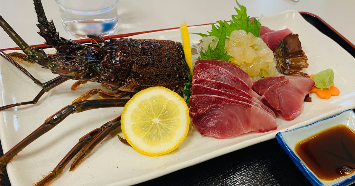 樫野釣公園センターでいただいた伊勢海老は激旨！