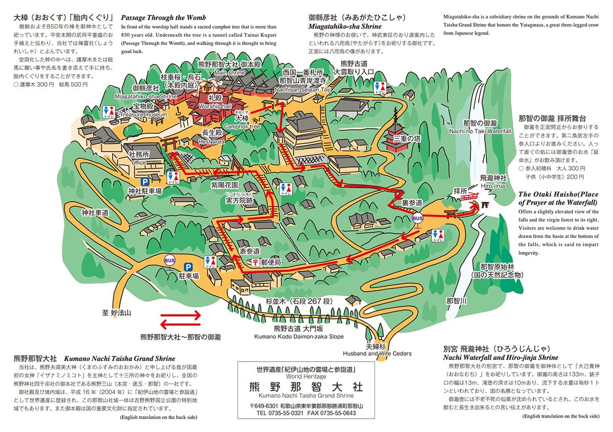 熊野那智大社境内図（案内マップ）