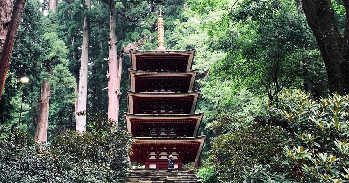 国内最小と言われている平安時代初期に建てられた五重塔