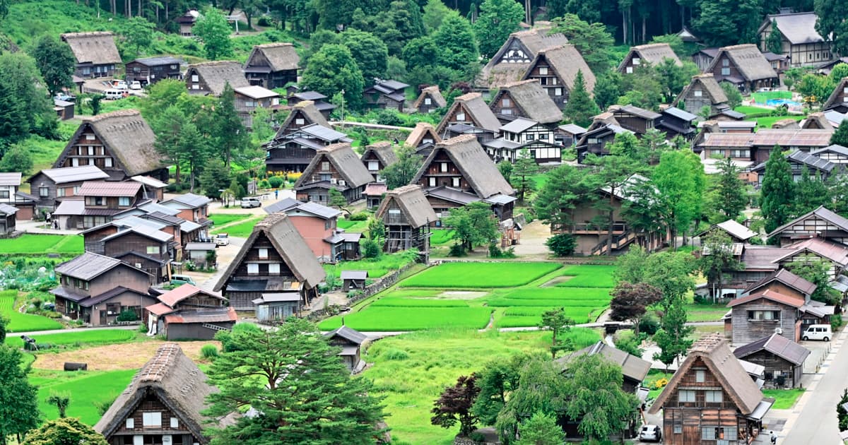 日本の原風景ともいえる合掌造りの集落