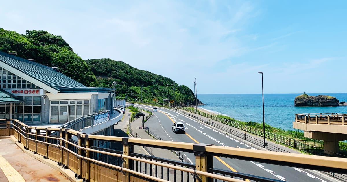 道の駅 神話の里 白うさぎは海沿いの景色の良い道の駅